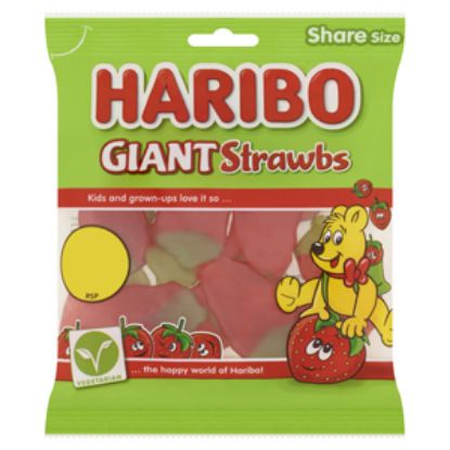 Picture of Haribo Strawberries Bags PM €1.25 140g x30